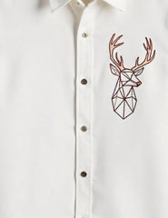 Arctic Deer Printed Mens Full Sleeves Shirts - XPST