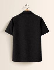 Black Rose Printed Valentine Special Boys Half Sleeves Shirts - XPST