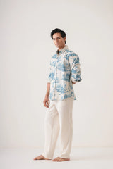 Blue Nature Men’s Premium Printed Casual Shirt - XPST