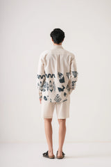 Bottle Green Graffity Men’s Premium Printed Casual Shirt - XPST