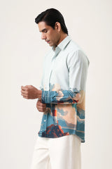 Coastal Lighthouse Men’s Premium Printed Casual Shirt - XPST