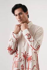 Desert Palm Men’s Premium Printed Casual Shirt - XPST