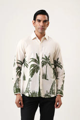 Green Palm Men’s Premium Printed Casual Shirt - XPST