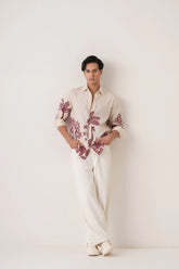 White Safari Men’s Premium Printed Casual Shirt - XPST