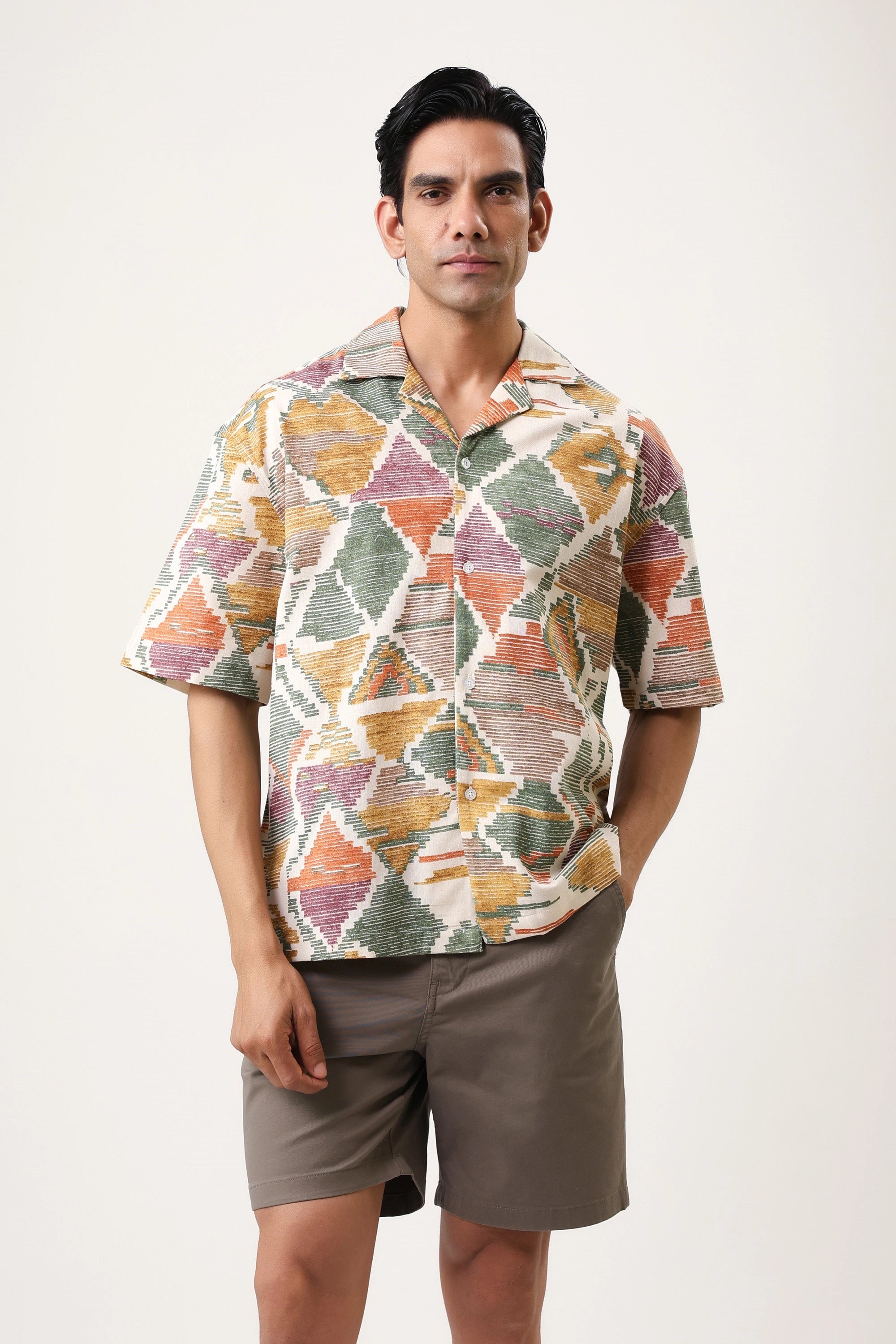 Multi Chatai Men’s Premium Printed Casual Shirt - XPST
