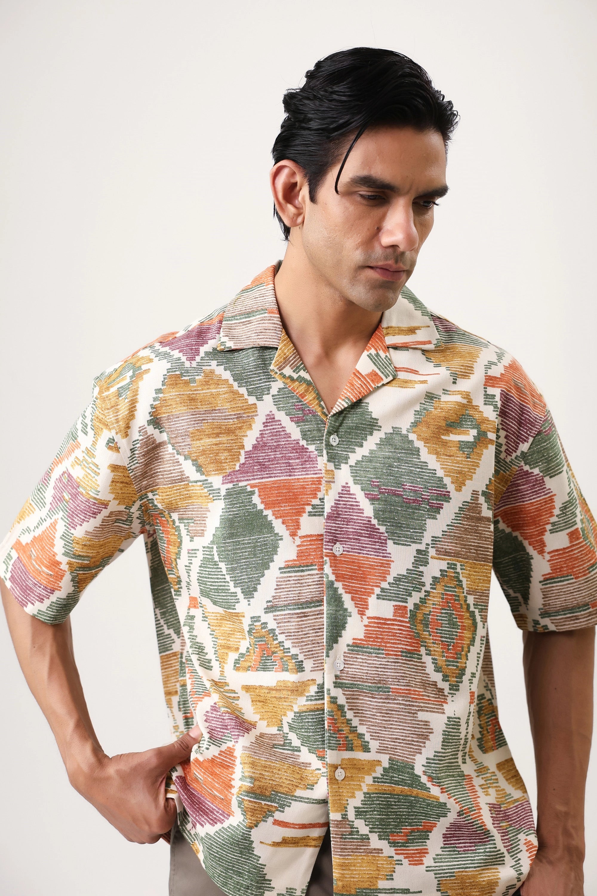 Multi Chatai Men’s Premium Printed Casual Shirt - XPST