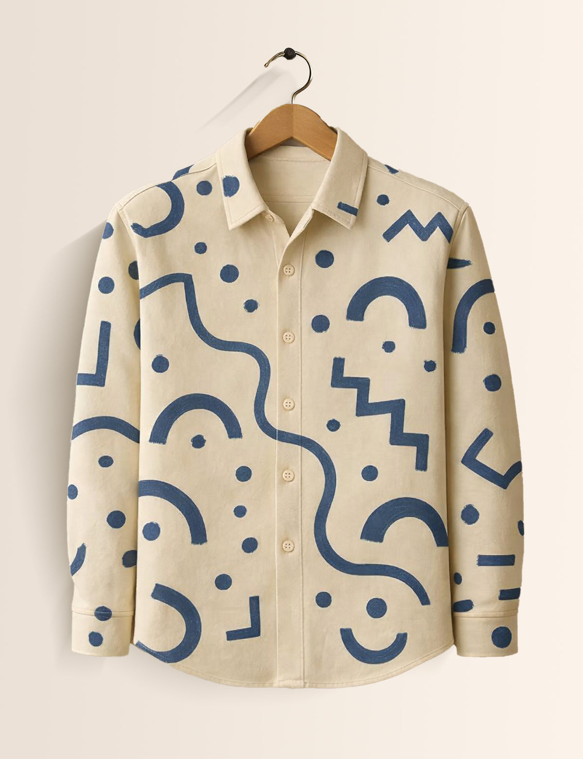 Abstract Play Printed Mens Full Sleeves Shirts - XPST