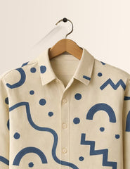 Abstract Play Printed Mens Full Sleeves Shirts - XPST
