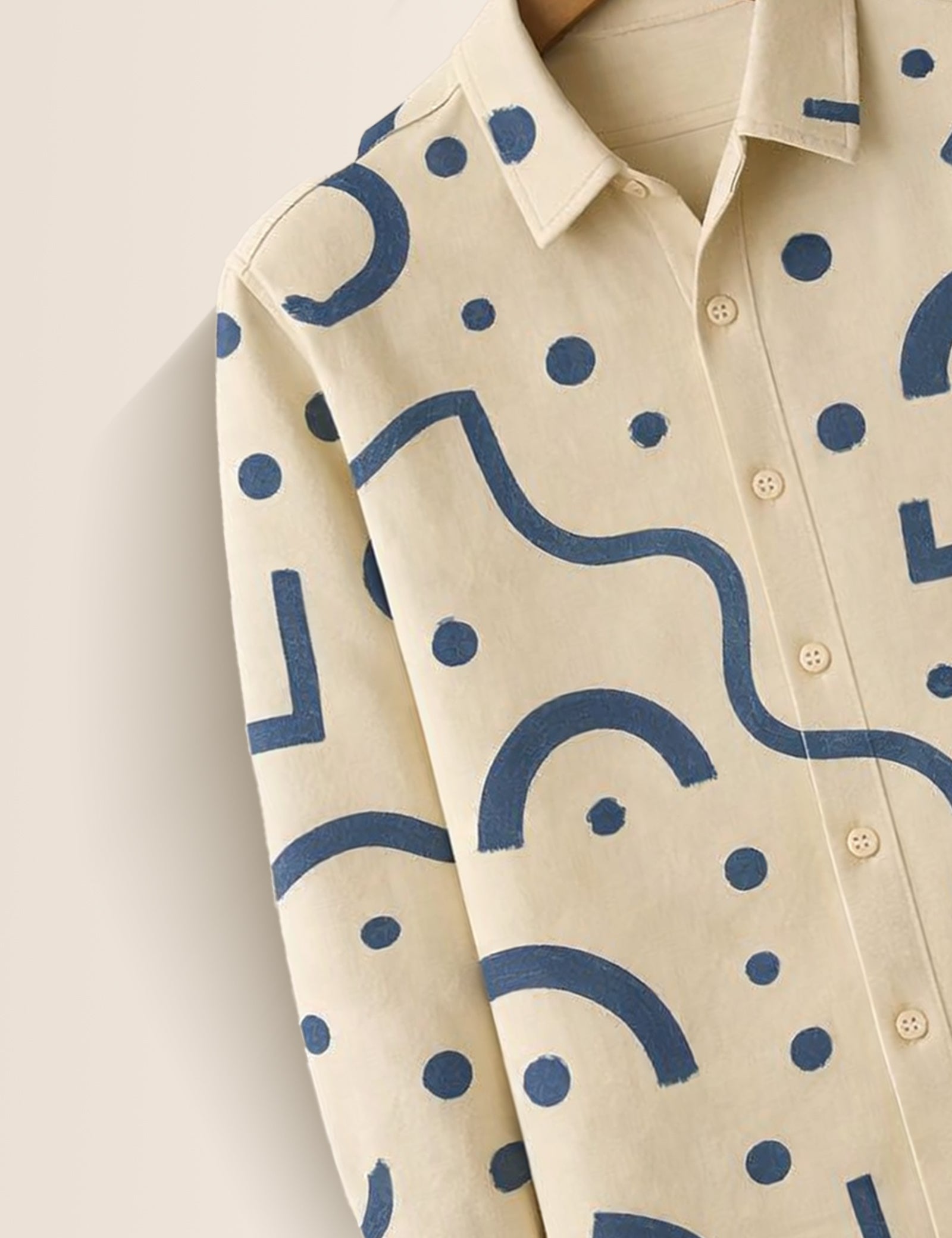 Abstract Play Printed Mens Full Sleeves Shirts - XPST