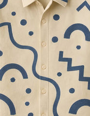 Abstract Play Printed Mens Full Sleeves Shirts - XPST