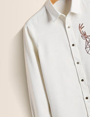 Arctic Deer Printed Mens Full Sleeves Shirts - XPST