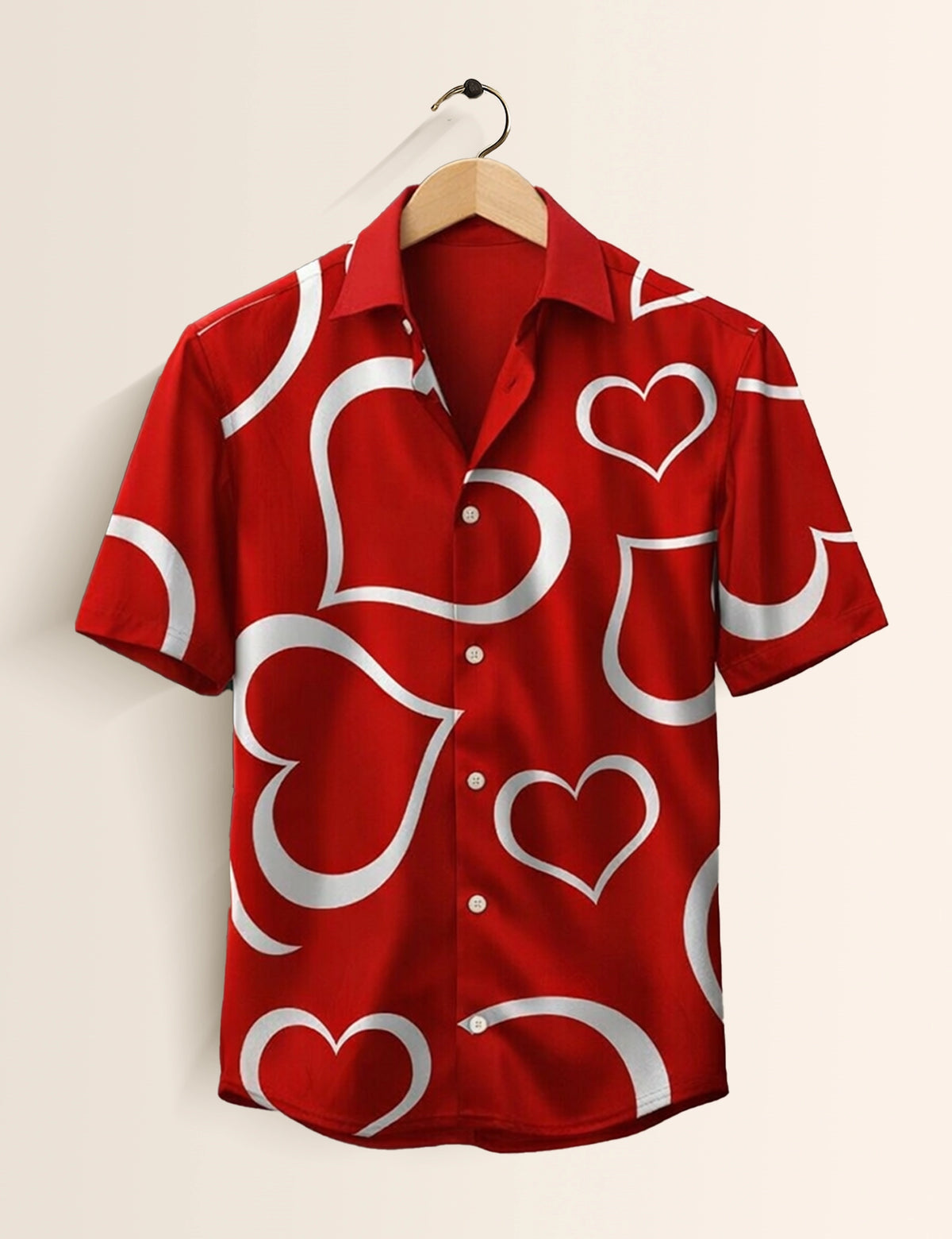 Bigger Heart Printed Valentine Special Boys Half Sleeves Shirts - XPST