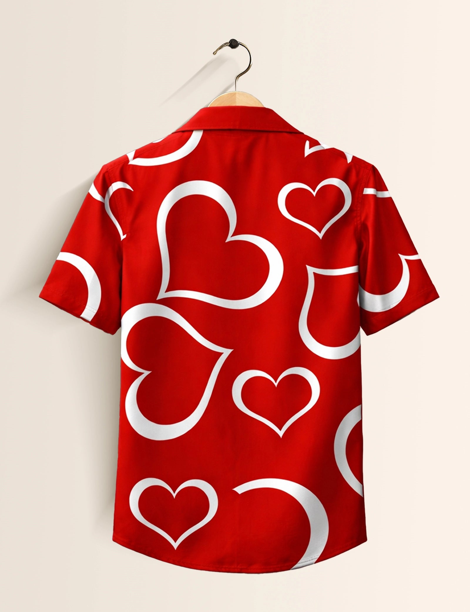 Bigger Heart Printed Valentine Special Boys Half Sleeves Shirts - XPST