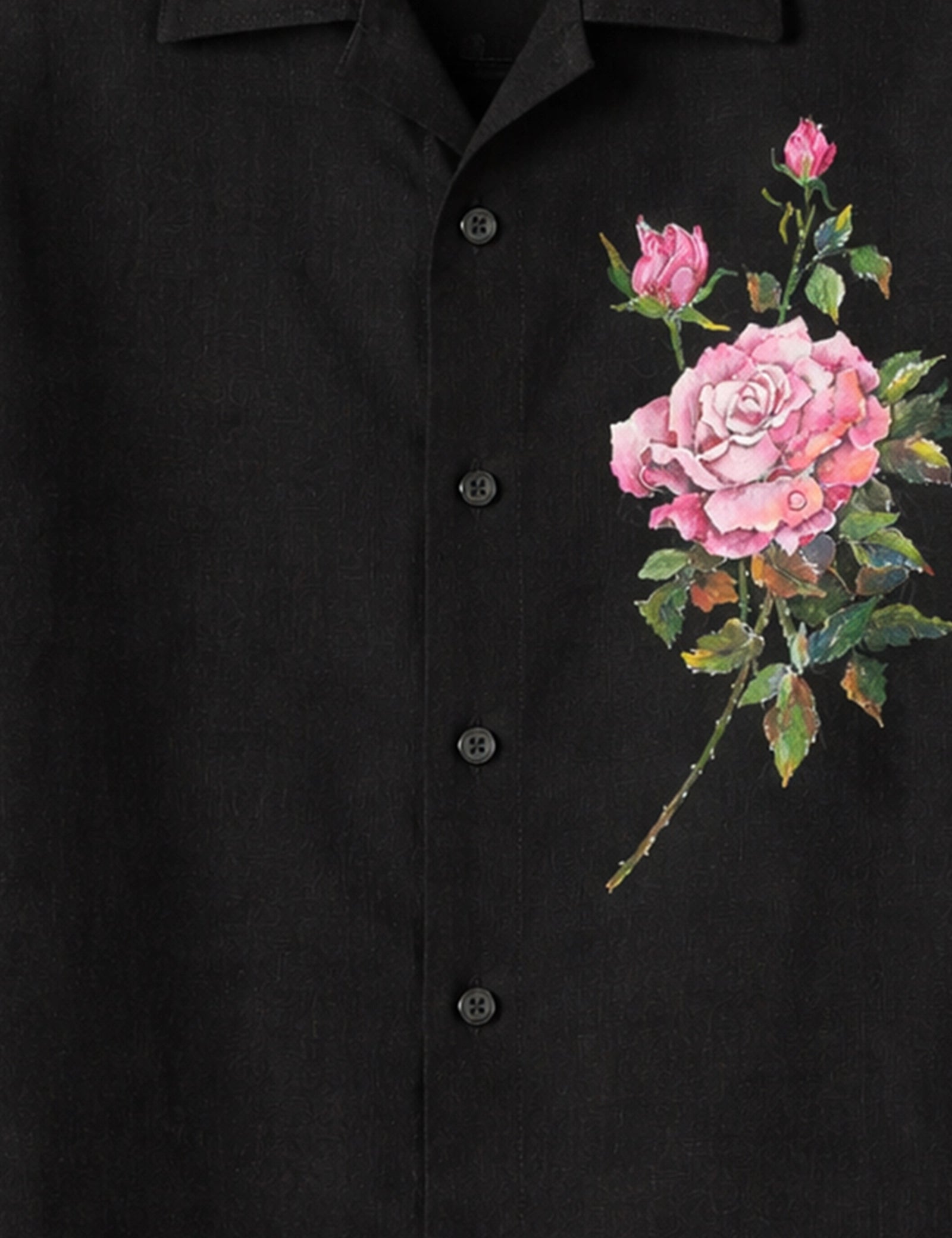 Black Rose Printed Valentine Special Boys Half Sleeves Shirts - XPST