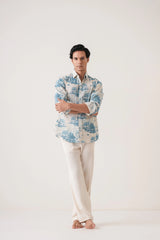 Blue Nature Men’s Premium Printed Casual Shirt - XPST