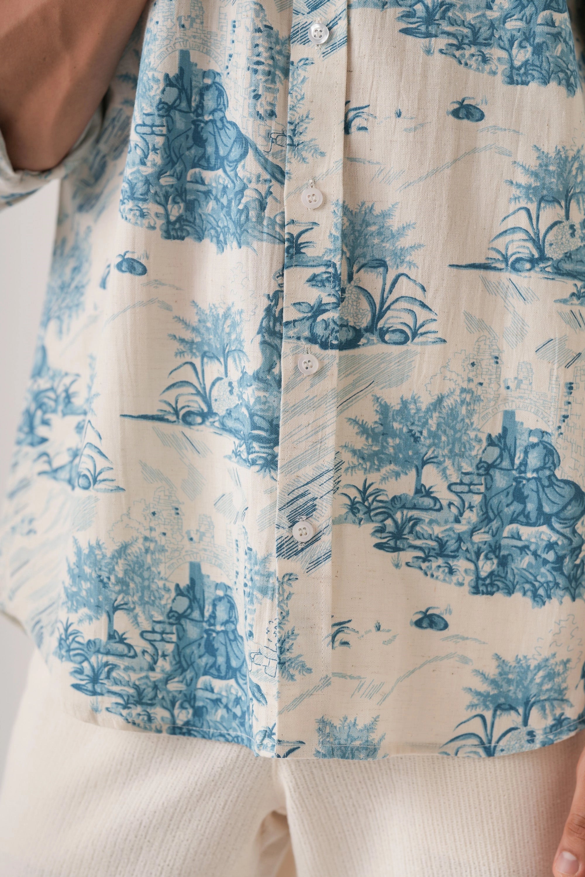 Blue Nature Men’s Premium Printed Casual Shirt - XPST