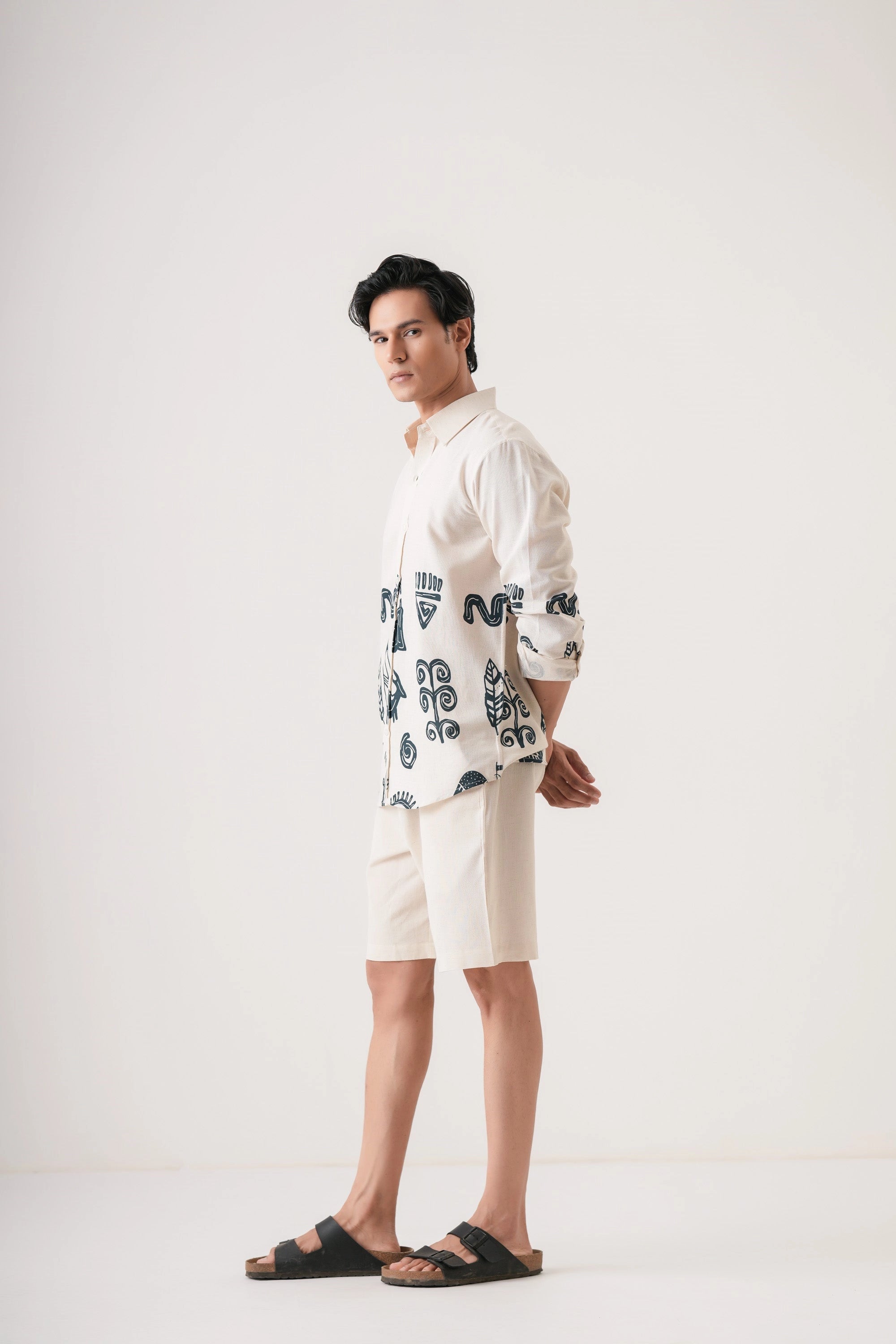 Bottle Green Graffity Men’s Premium Printed Casual Shirt - XPST