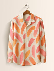 Coral Canvas Printed Mens Full Sleeves Shirts - XPST