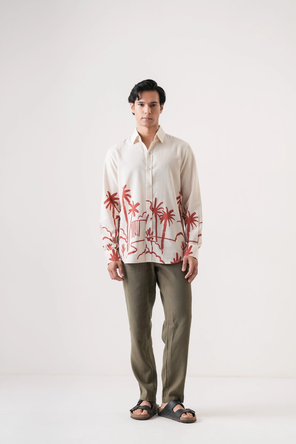 Desert Palm Men’s Premium Printed Casual Shirt - XPST