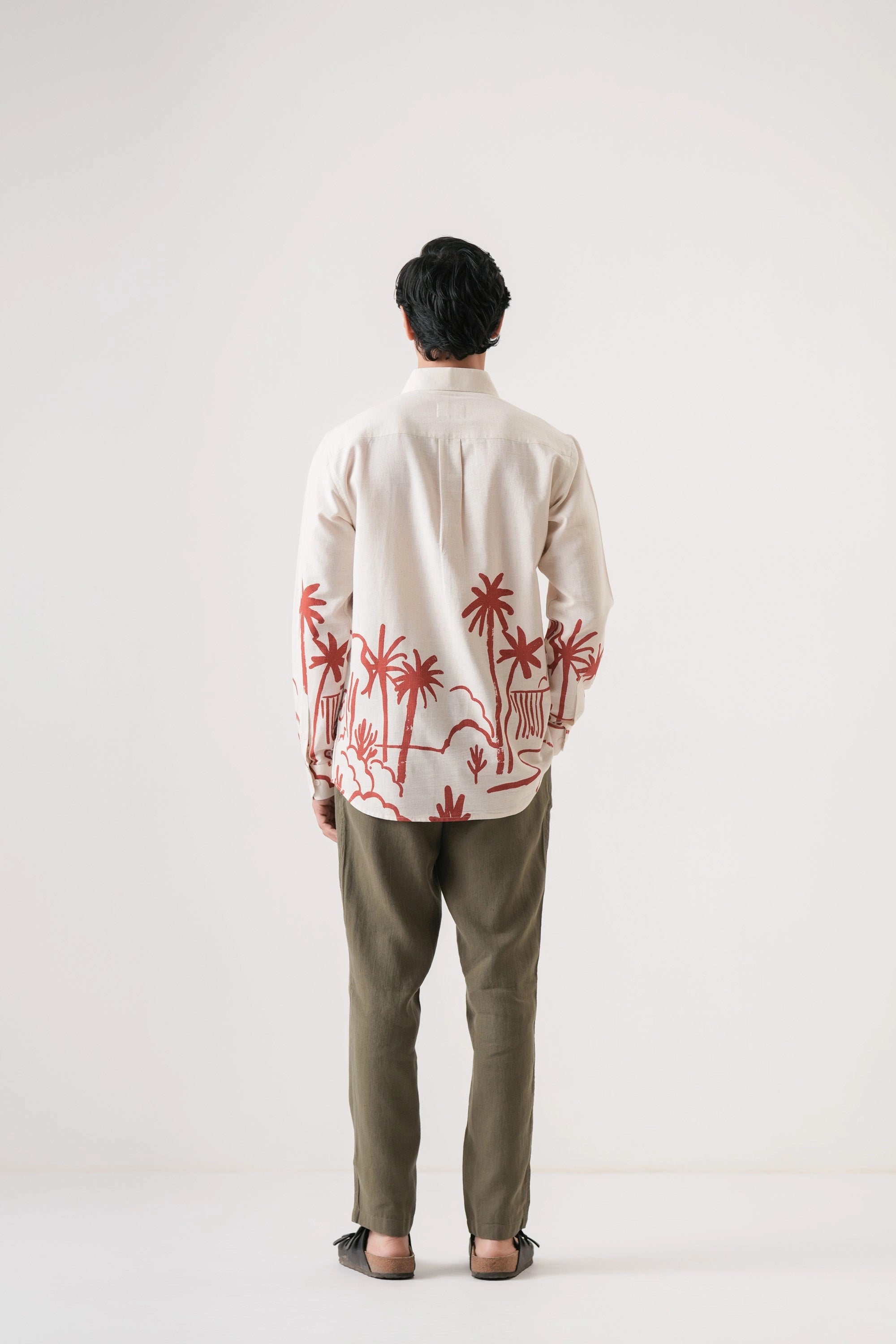 Desert Palm Men’s Premium Printed Casual Shirt - XPST