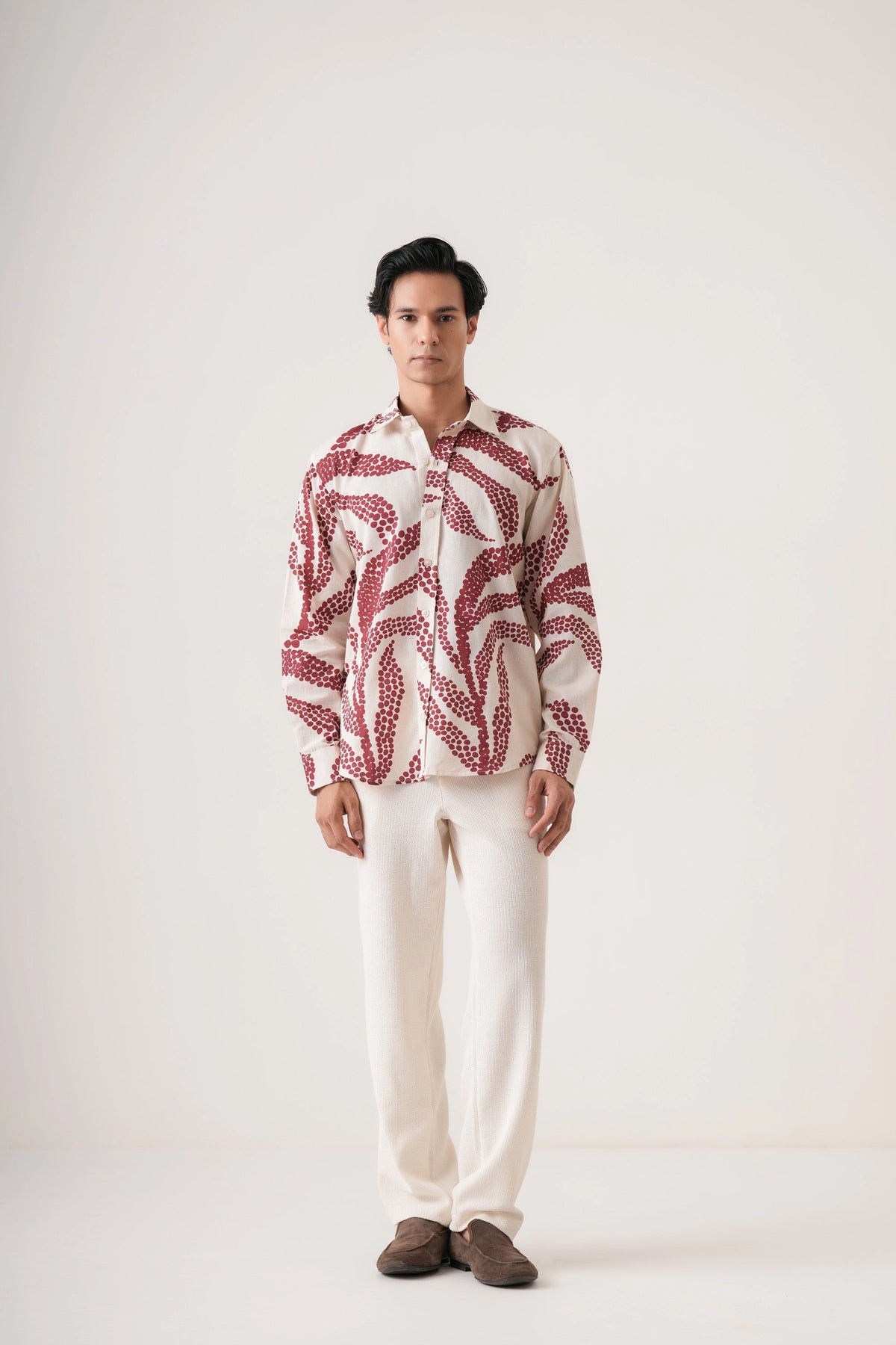 Dotted Pateern Men’s Premium Printed Casual Shirt - XPST