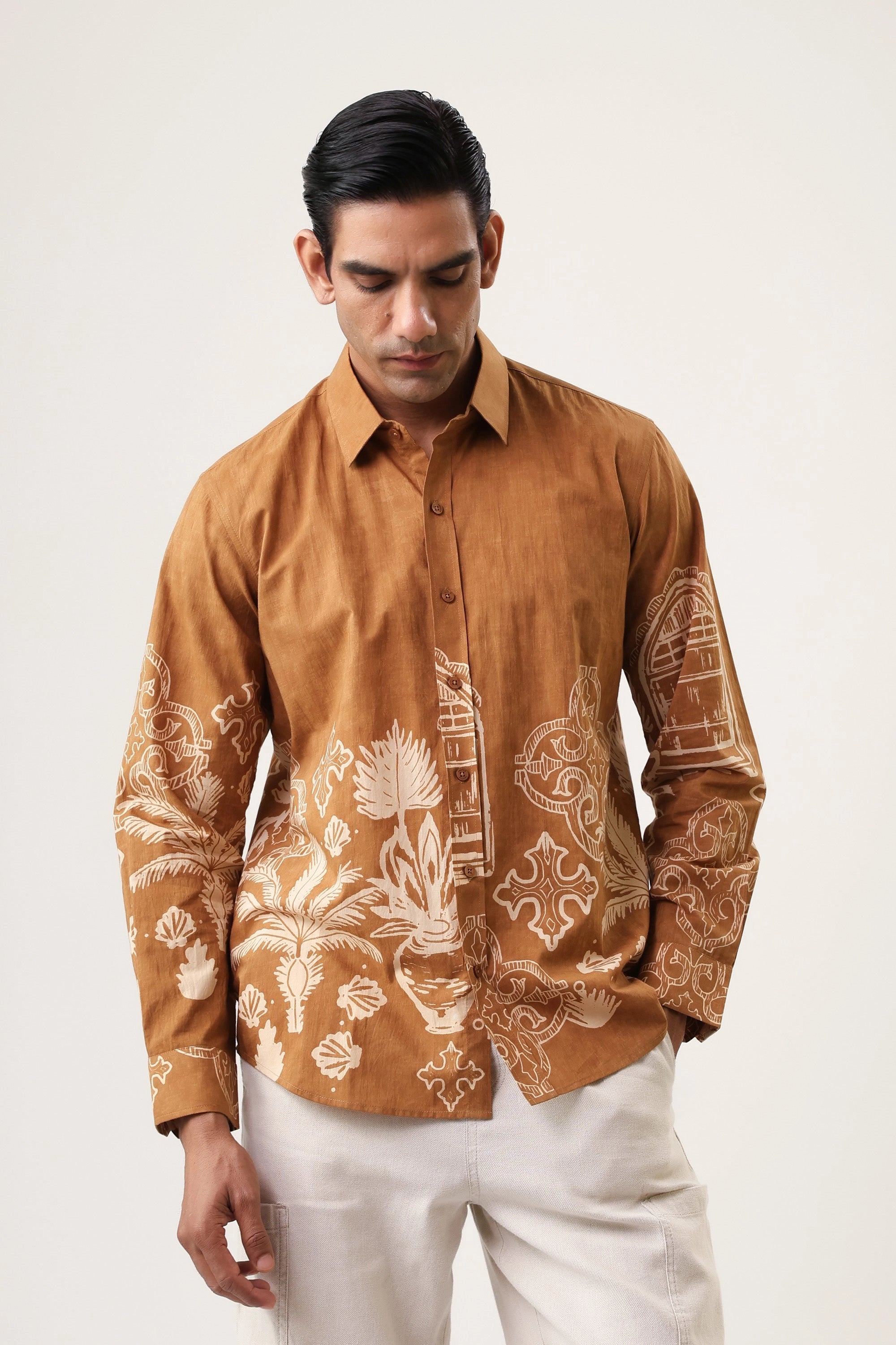 Golden Symbal Men’s Premium Printed Casual Shirt - XPST