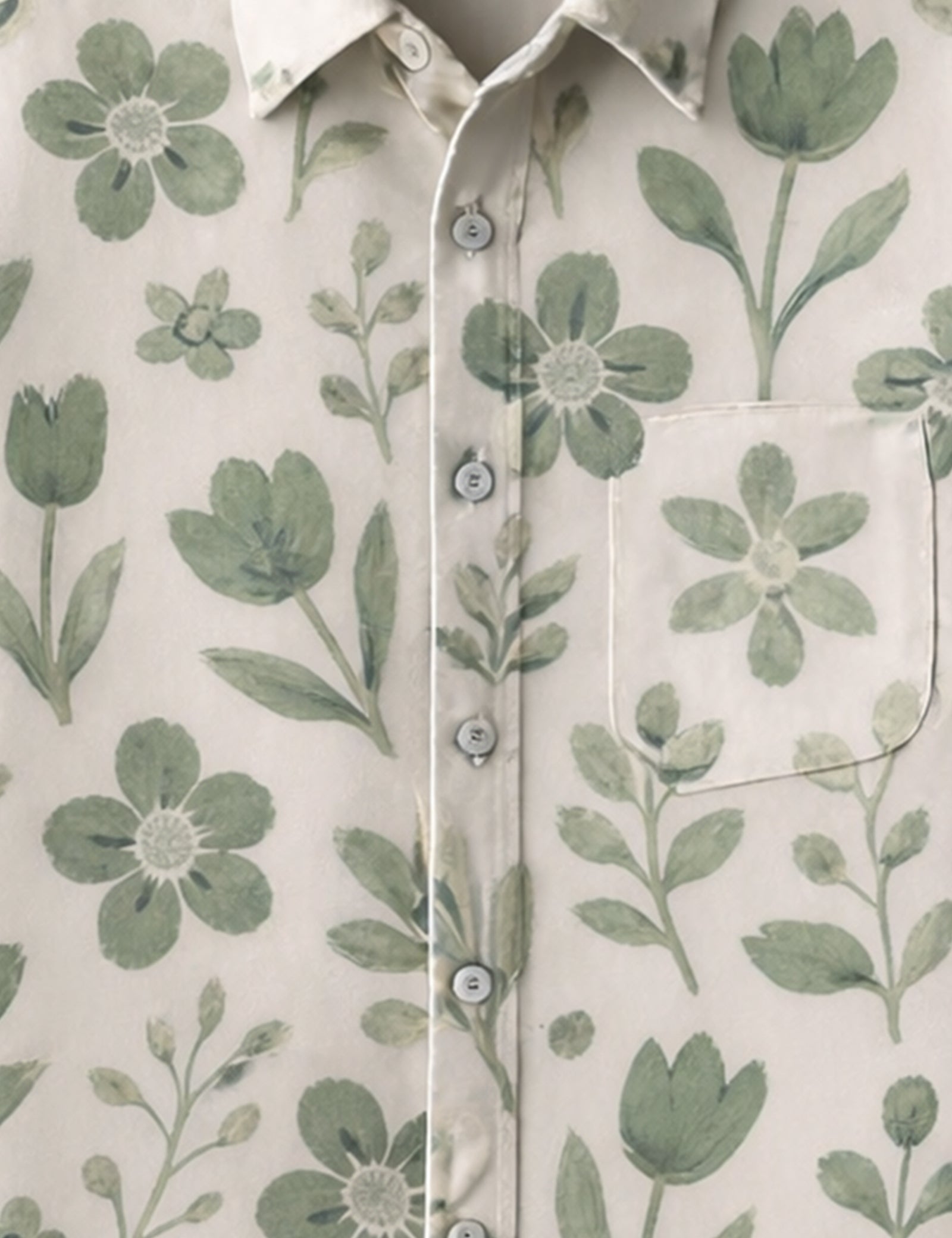 Green Leaf Printed Mens Full Sleeves Shirts - XPST