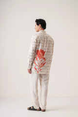 Hibiscus Script Men’s Premium Printed Casual Shirt - XPST