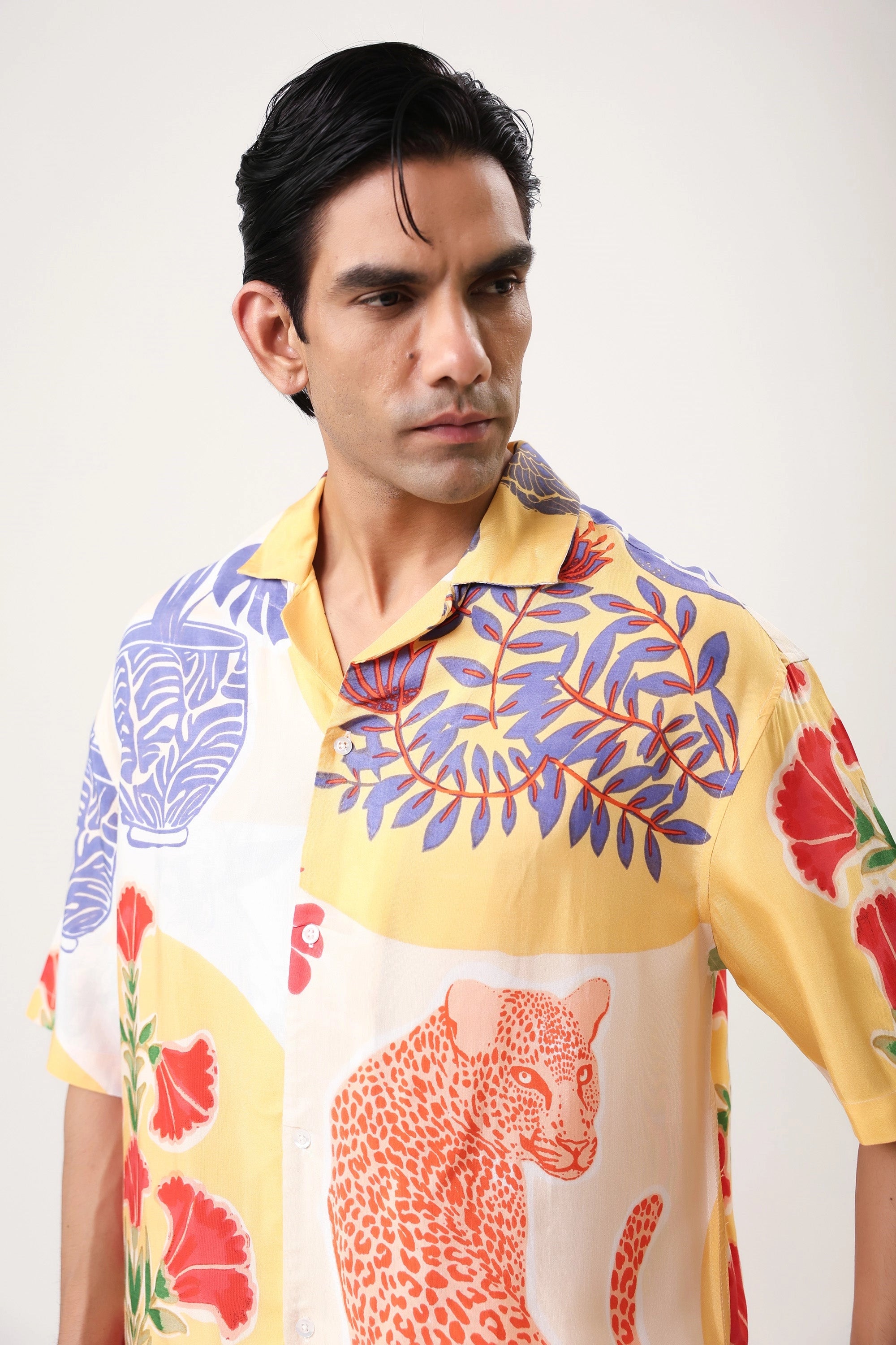 Multi Flowers Men’s Premium Printed Casual Shirt - XPST