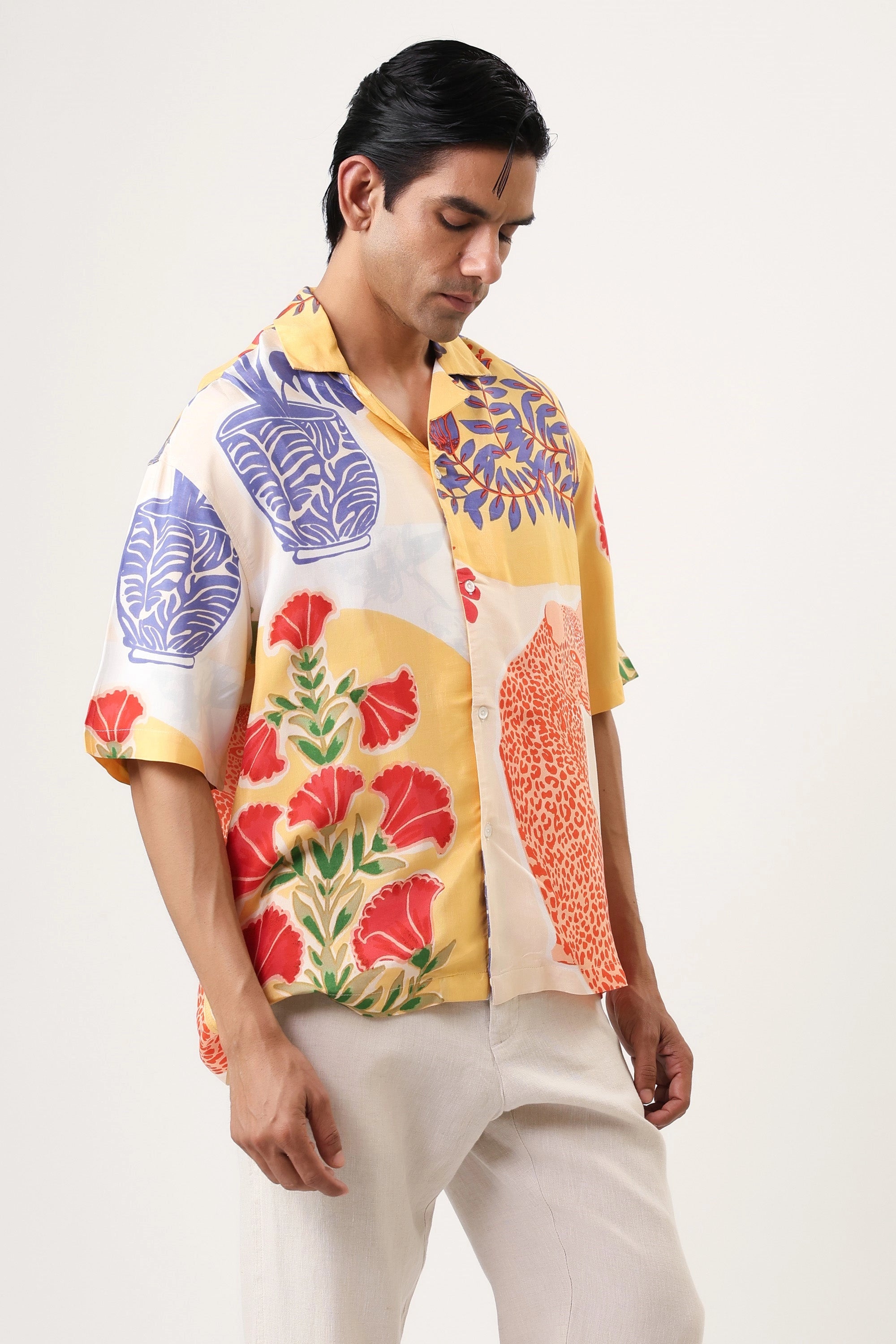 Multi Flowers Men’s Premium Printed Casual Shirt - XPST