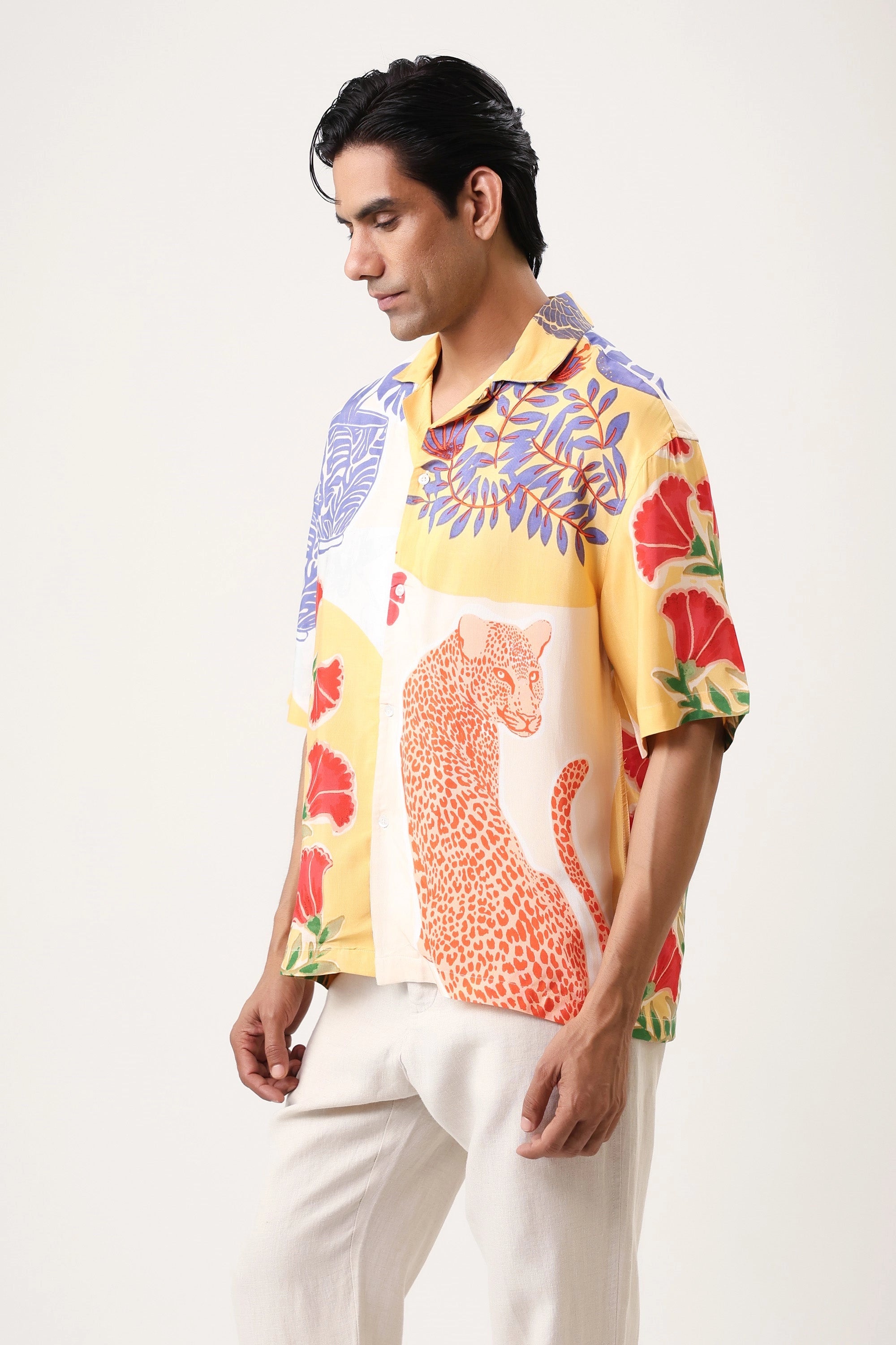 Multi Flowers Men’s Premium Printed Casual Shirt - XPST