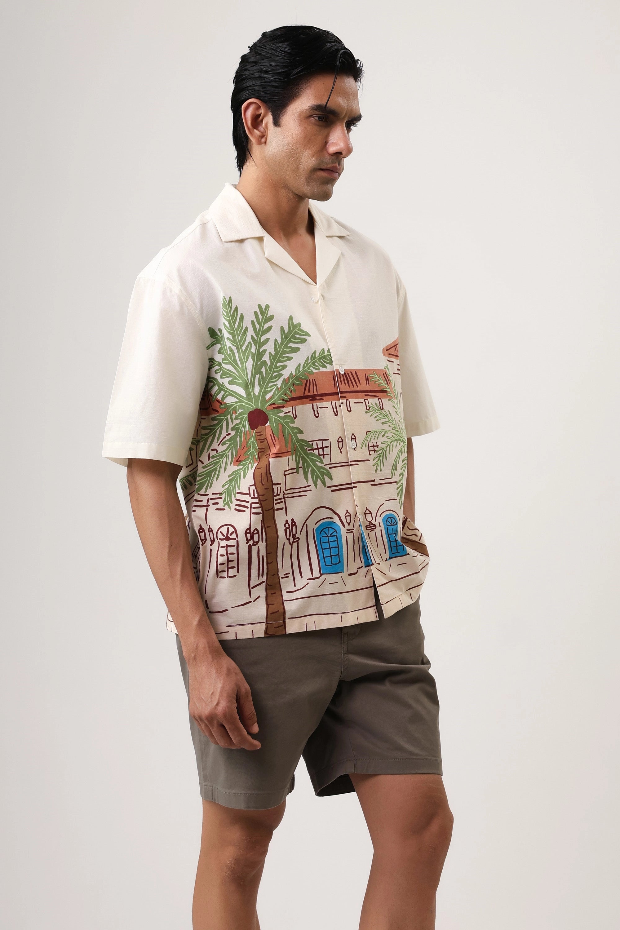 Palm Vila Men’s Premium Printed Casual Shirt - XPST