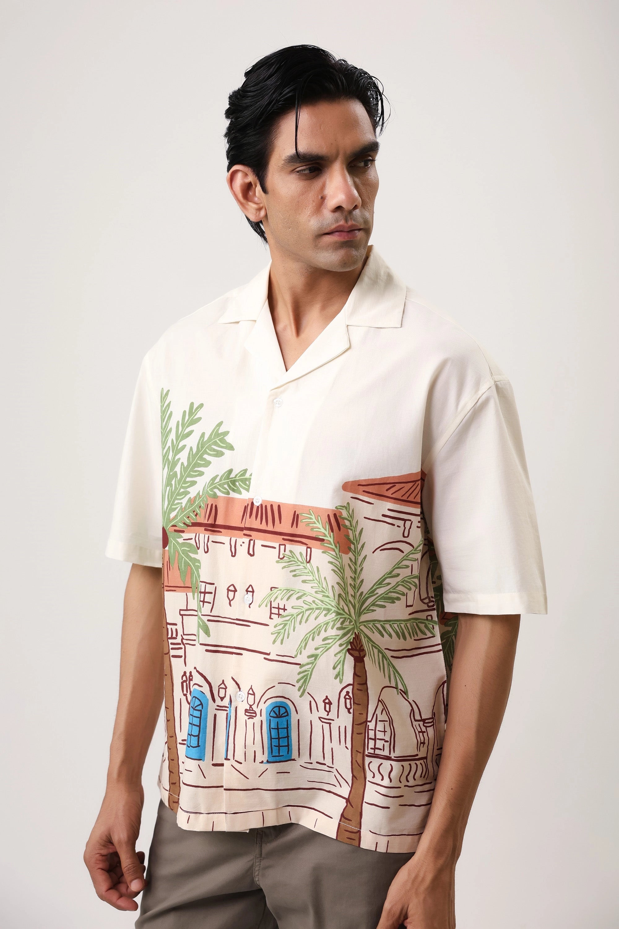 Palm Vila Men’s Premium Printed Casual Shirt - XPST