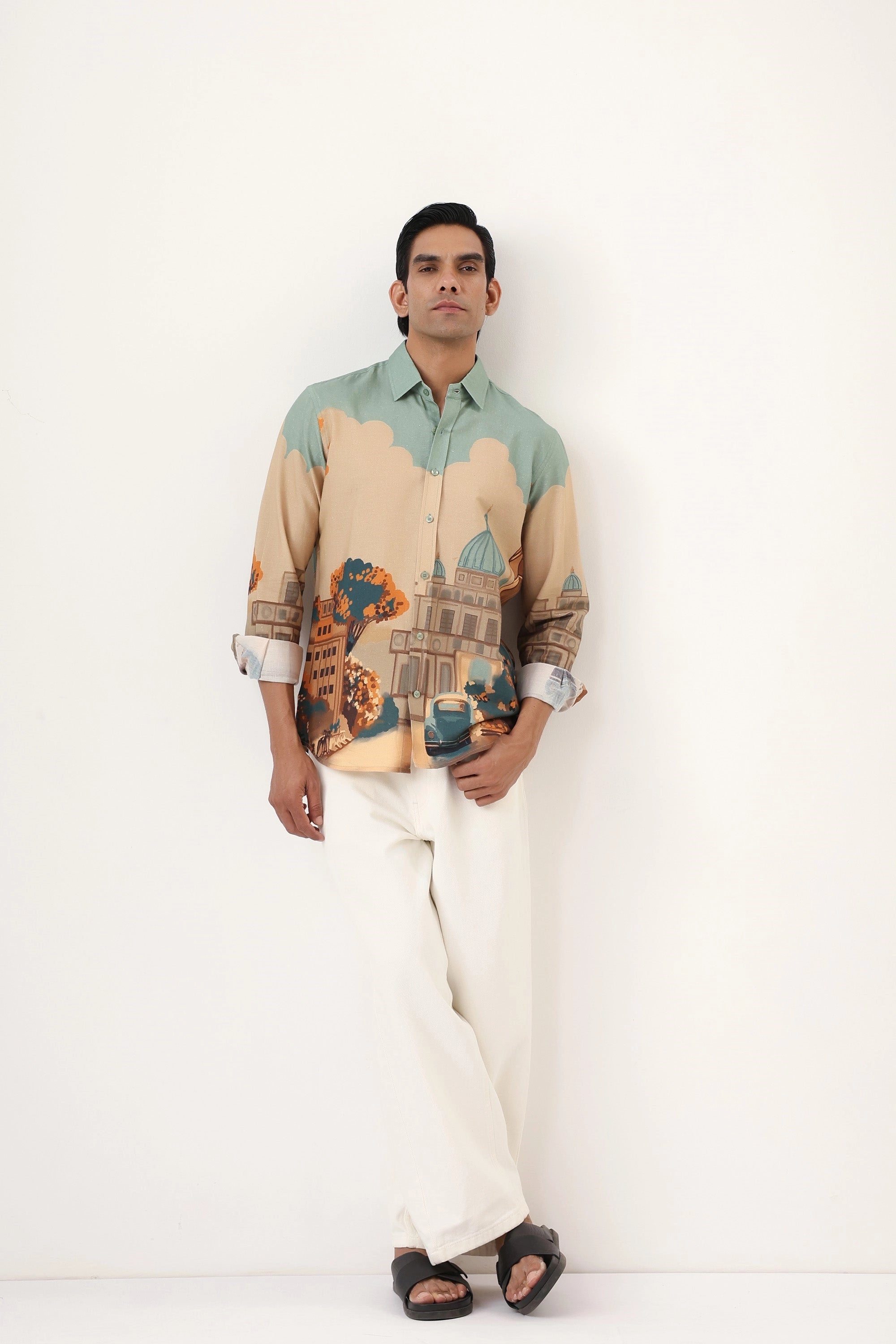 Vinatge City Men’s Premium Printed Casual Shirt - XPST