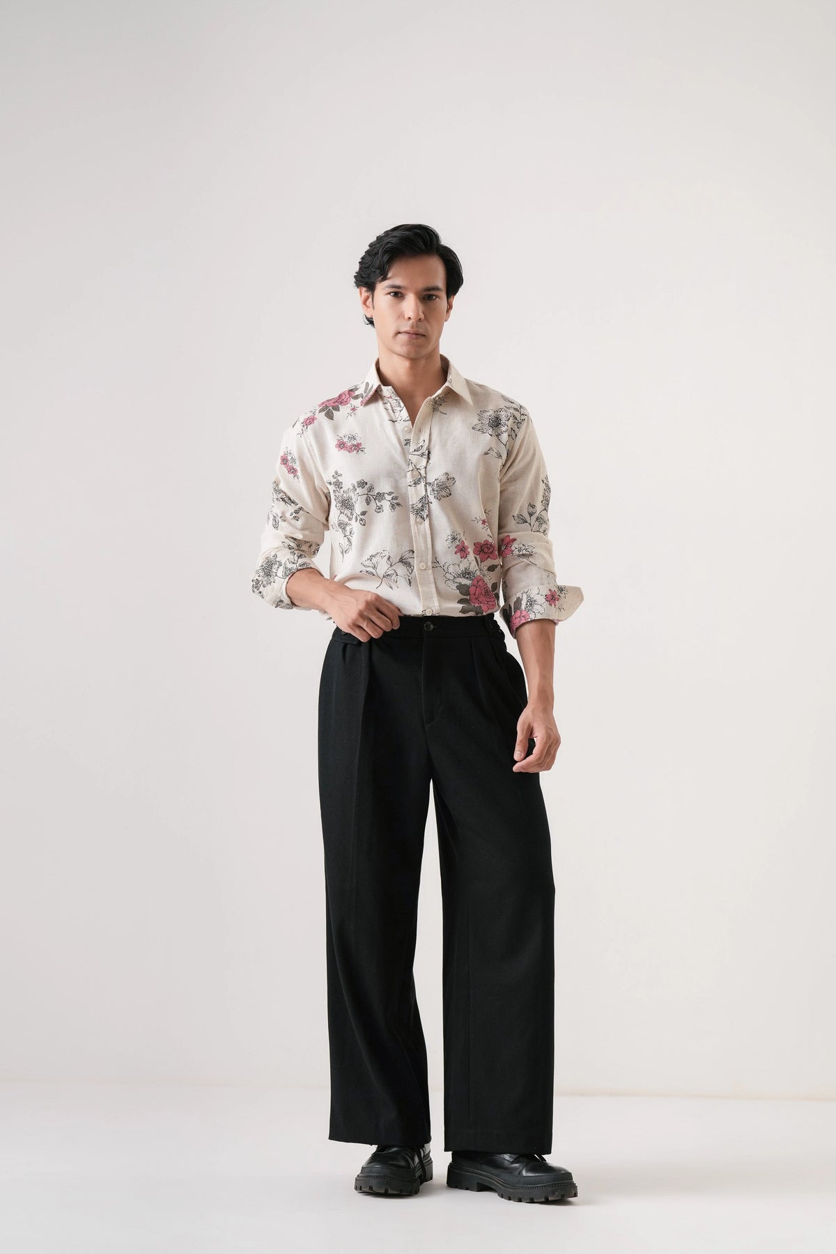 Vinatge Floral Men’s Premium Printed Casual Shirt - XPST