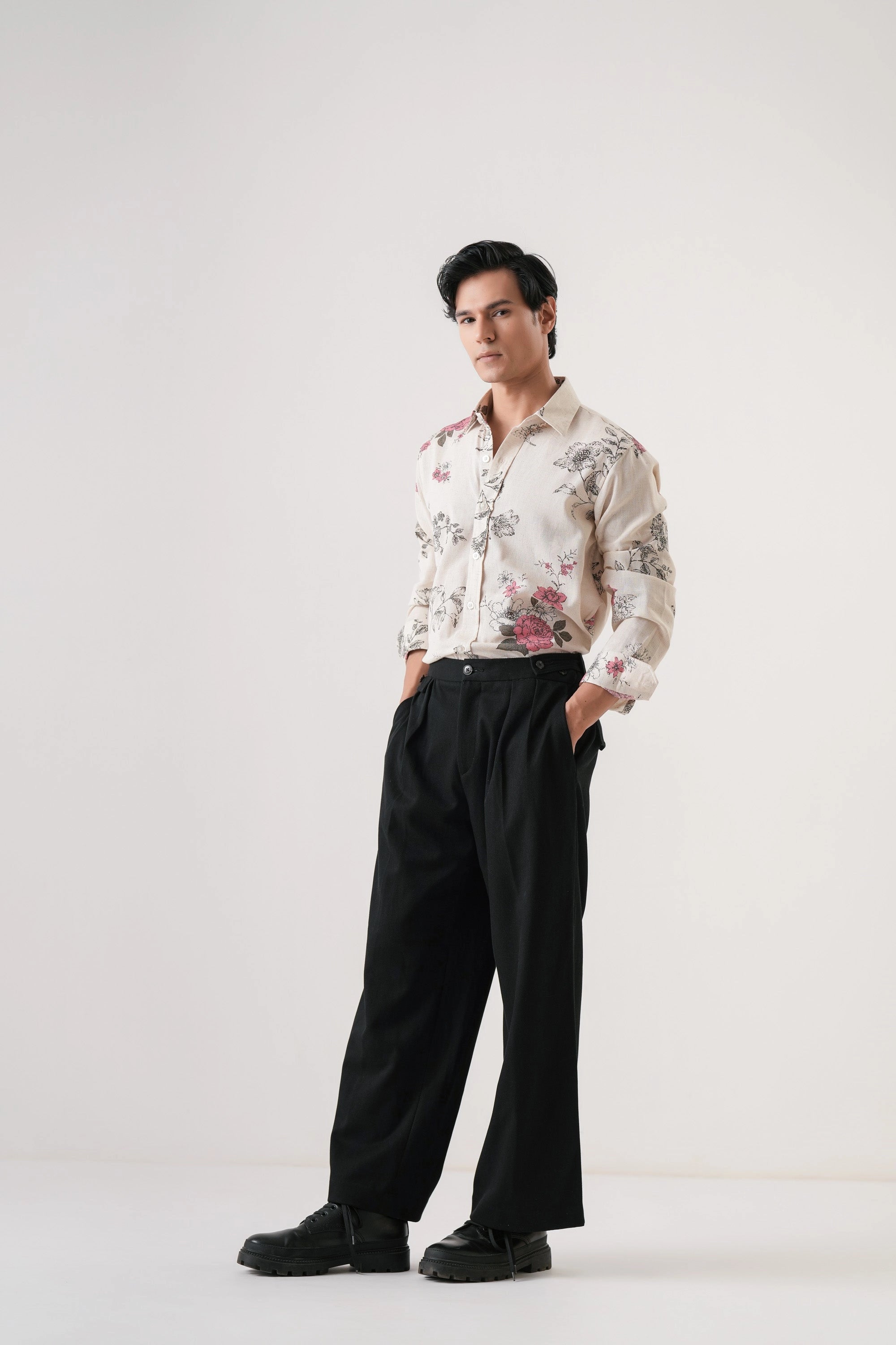 Vinatge Floral Men’s Premium Printed Casual Shirt - XPST