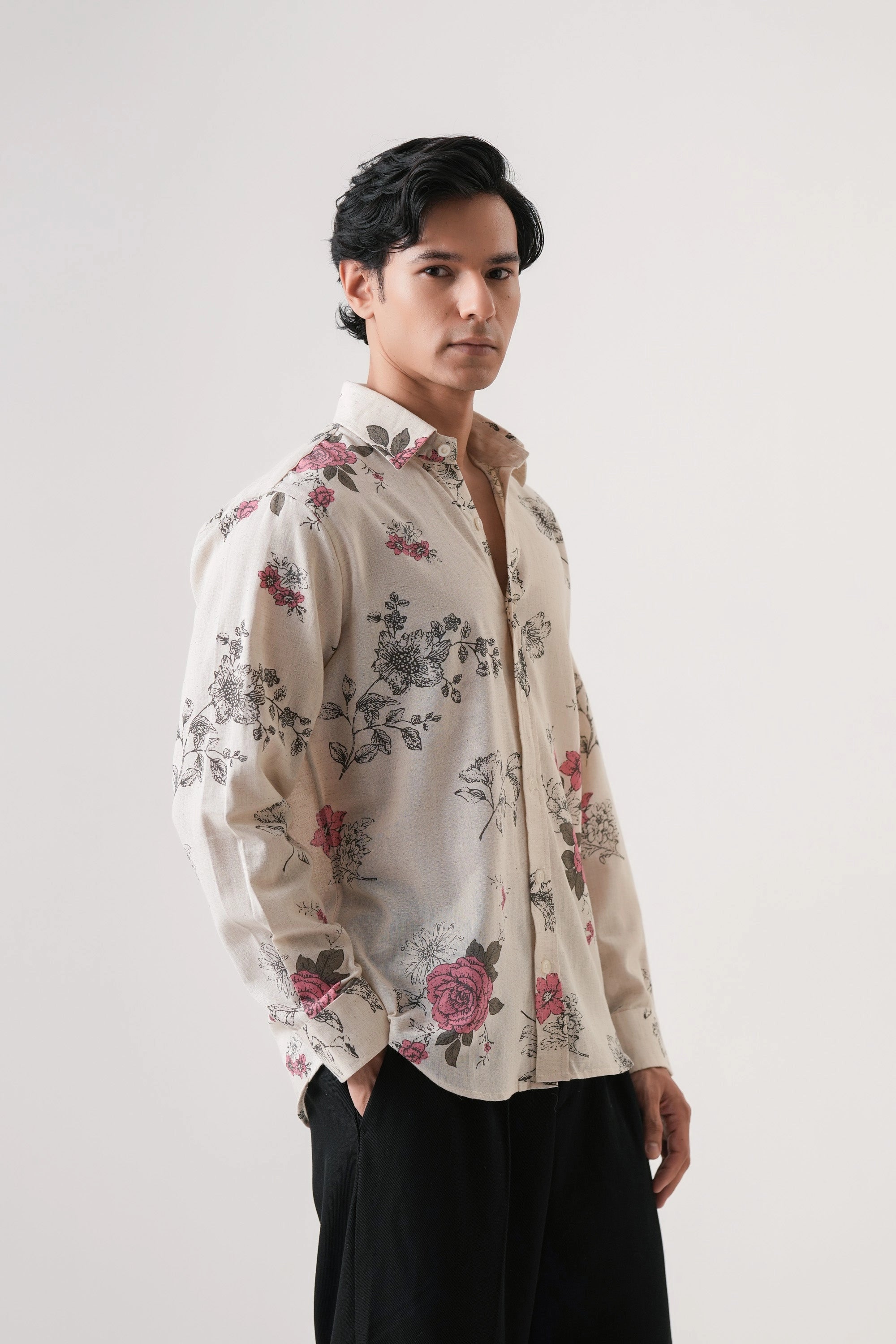 Vinatge Floral Men’s Premium Printed Casual Shirt - XPST