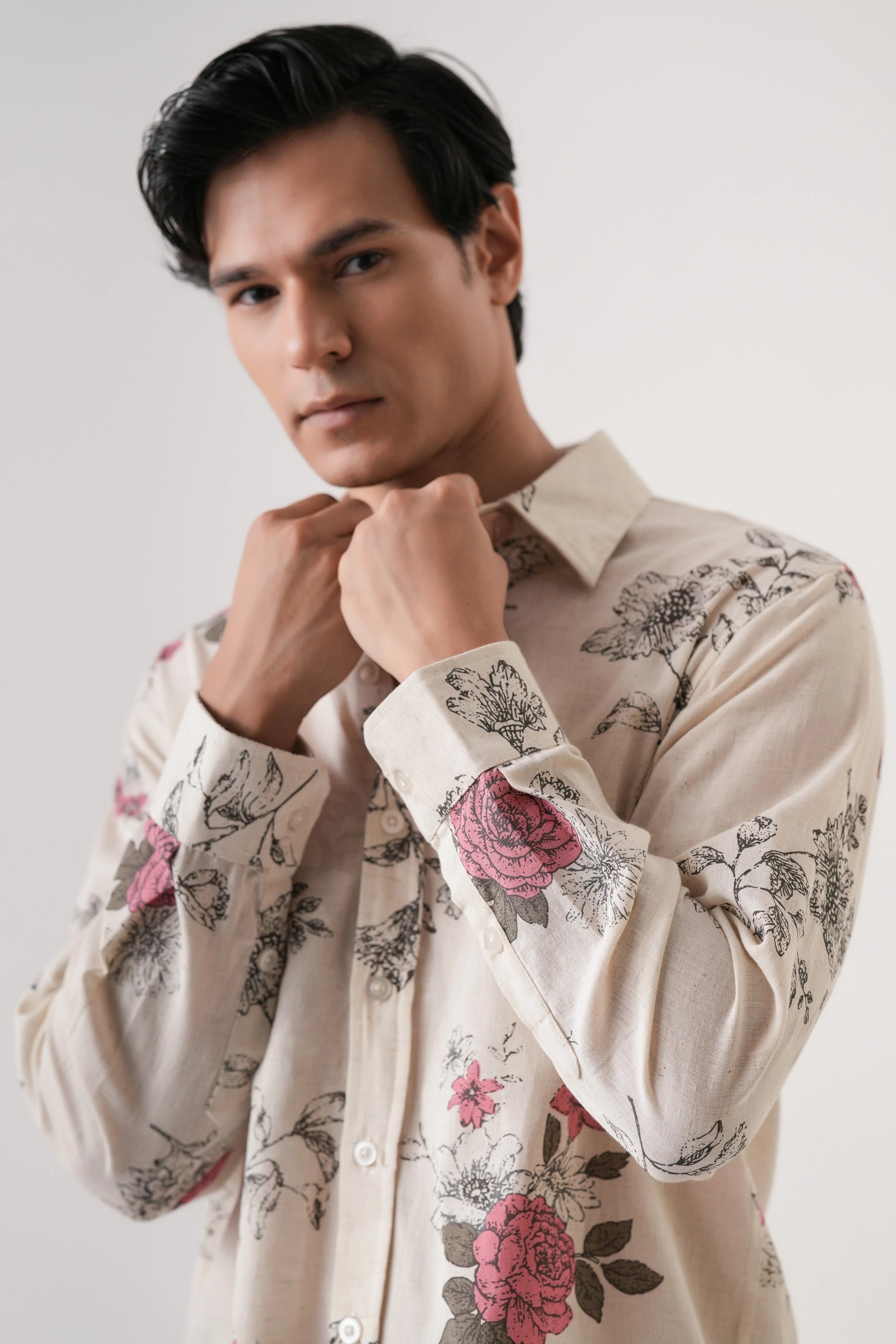 Vinatge Floral Men’s Premium Printed Casual Shirt - XPST