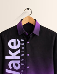 Wake Black Printed Mens Full Sleeves Shirts - XPST