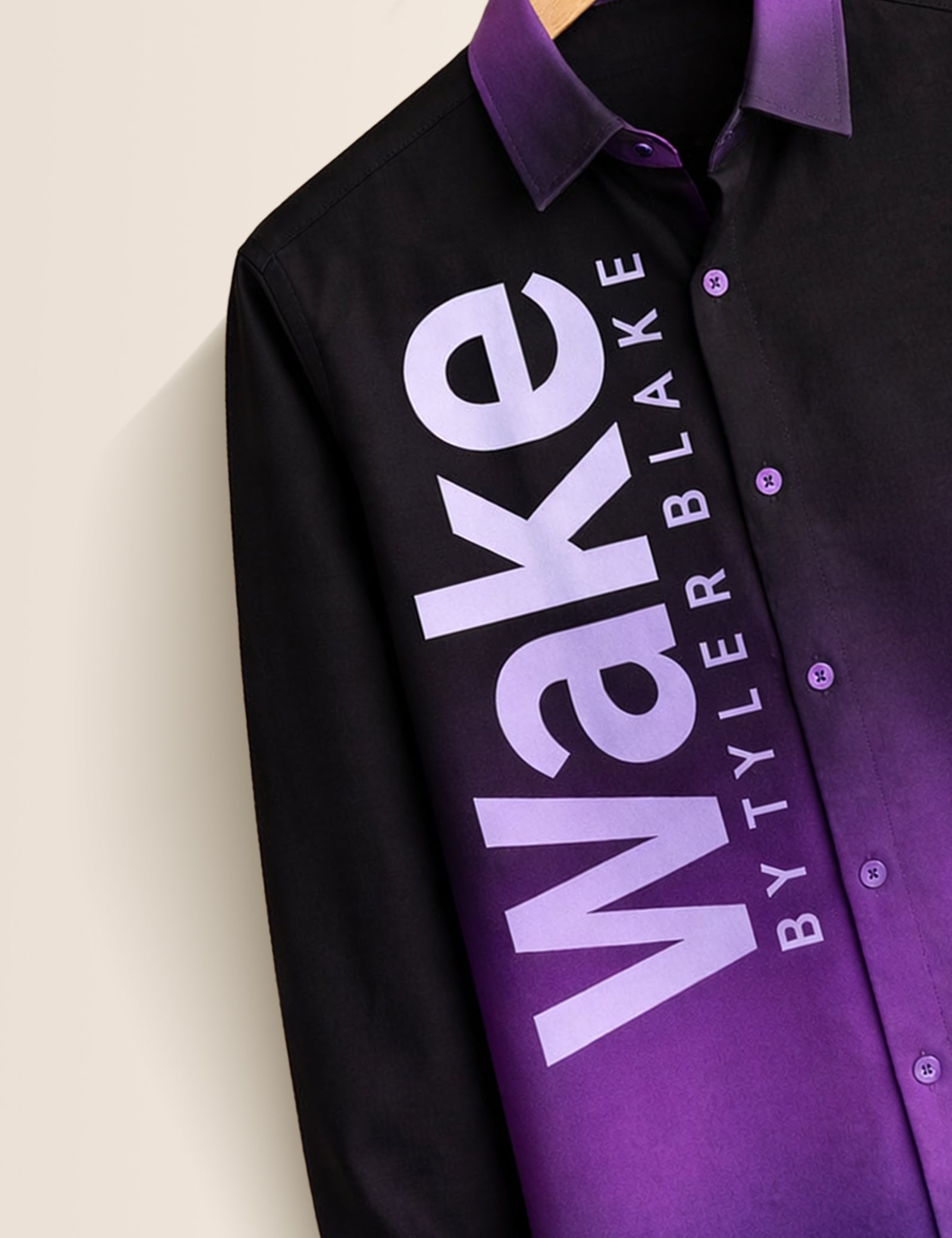 Wake Black Printed Mens Full Sleeves Shirts - XPST