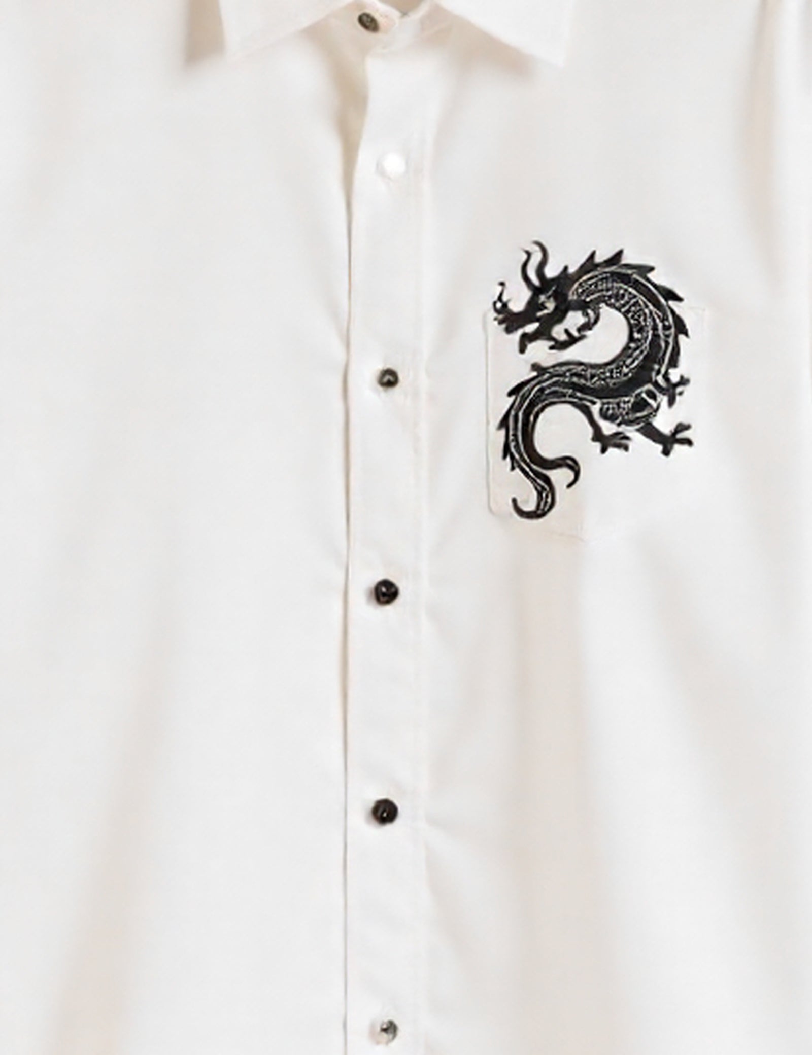 White Dragon Printed Mens Full Sleeves Shirts - XPST