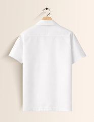 White Pink Heart Printed Valentine Special Boys Half Sleeves Shirts - XPST